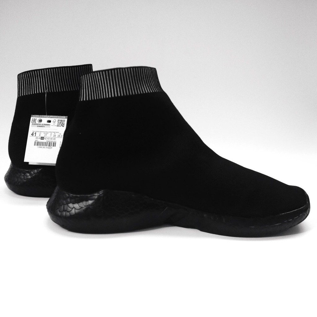 Giày ZARA SOCK-STYLE HIGH-TOP SNEAKERS Đen