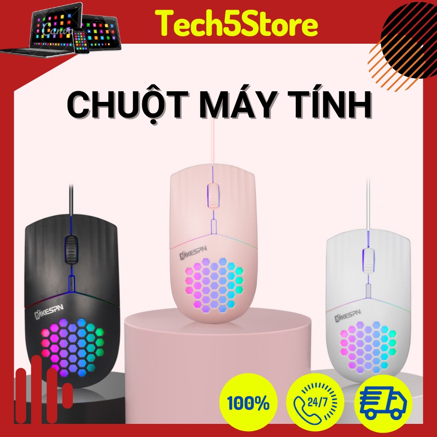 Chuột máy tính có dây MKESPN SXS-838 đèn led RBG