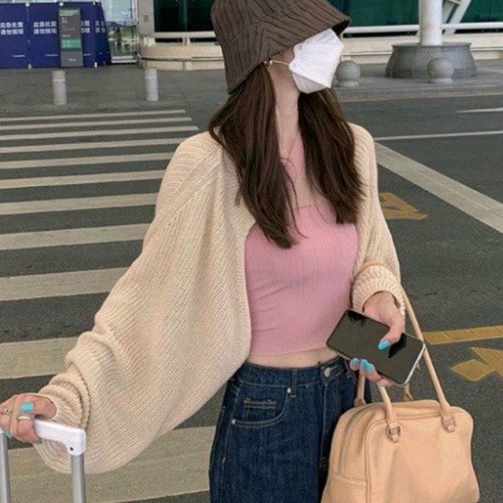 Áo khoác croptop tay thụng phong cách HQ siêu hot  alohashop91