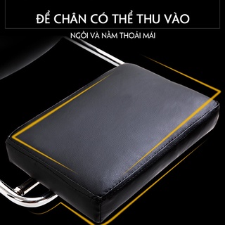 Ghế Giám Đốc Có Massage bọc da Pu, Ghế Văn Phòng Chân Xoay có gác chân