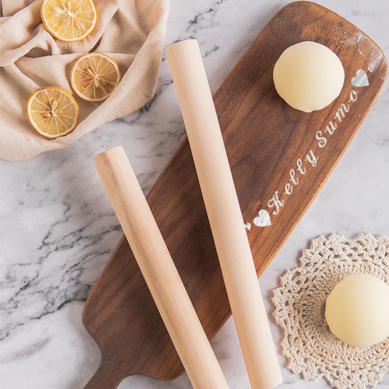 Cây lăn bột , cán bột làm bánh đa năng bằng gỗ 28cm