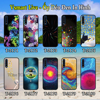 Ốp lưng Vsmart Live dẻo đen in hình Đa Sắc Màu