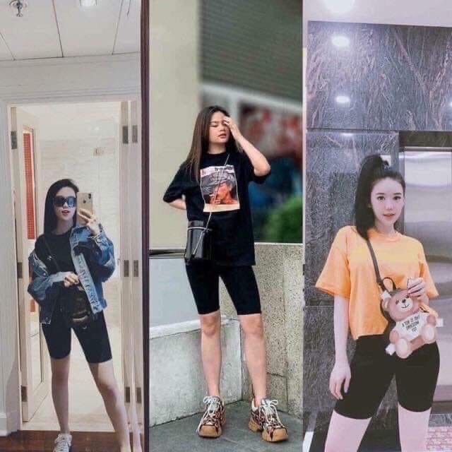 Quần Legging Lửng Thái Nữ Nâng Mông Cạp Cao Siêu Co Giãn Quần Legging Ngố Đùi | BigBuy360 - bigbuy360.vn