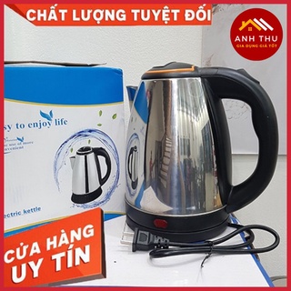 Ấm đun nước siêu tốc 1.8l electric kettle, ấm siêu tốc inox 2 lớp