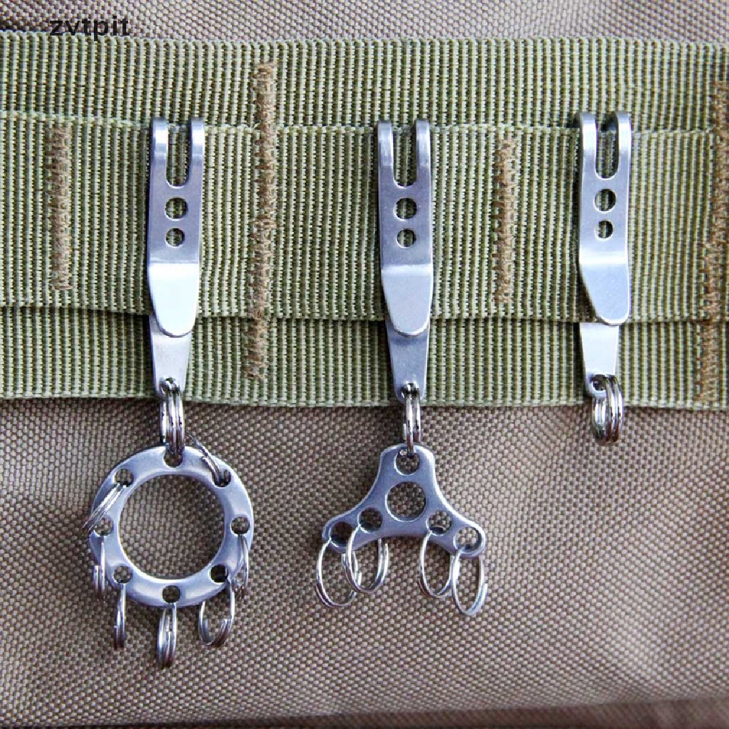 [ZVPT] Mini Pocket Clips Carabiner Bag Waist Belt Clip Key Buckles Holder Outdoor Tool DSF