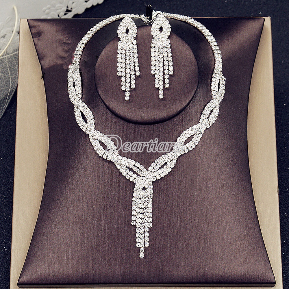 Set Vòng cổ Và Đôi Khuyên Tai Phong Cách Âu Mỹ Thời Trang Sang Trọng Dành Cho Nữ