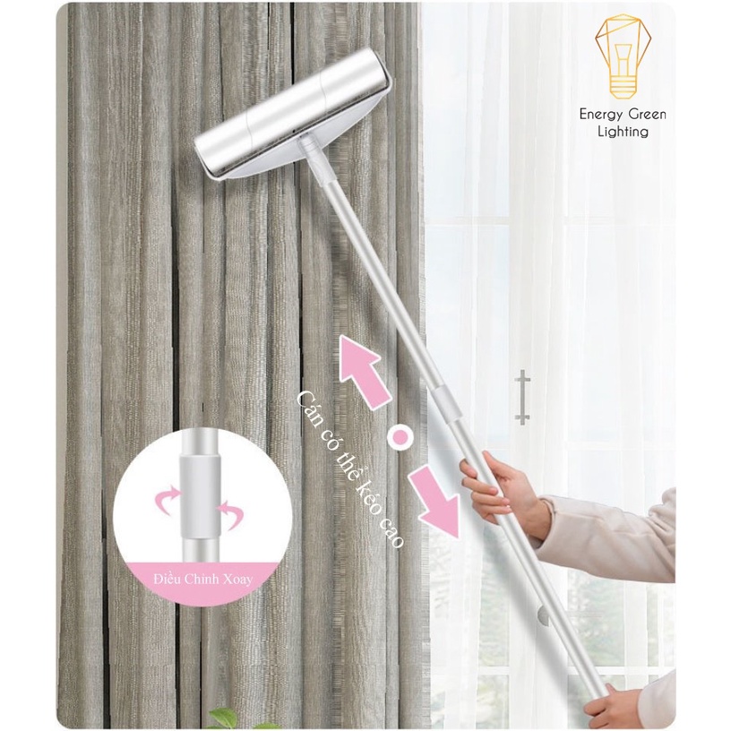 Chổi Lăn Bụi Lau Dọn Vệ Sinh Thông Minh Energy Green Lighting - Làm Sạch Quần Áo, Ga Giường, Sofa, Lông Chó Mèo