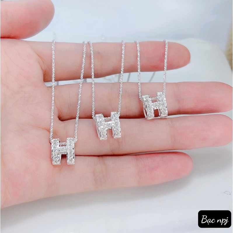 Dây chuyền xù chữ mặt H phay BNP ,dày dặn cho nữ