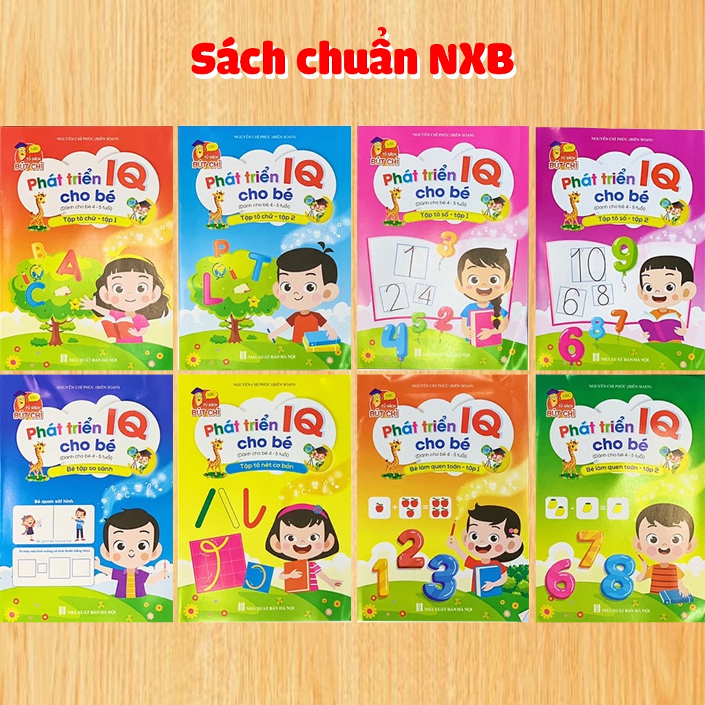 Sách - Phát Triển IQ Cho Bé 4 đến 5 tuổi (Combo 8 quyển)