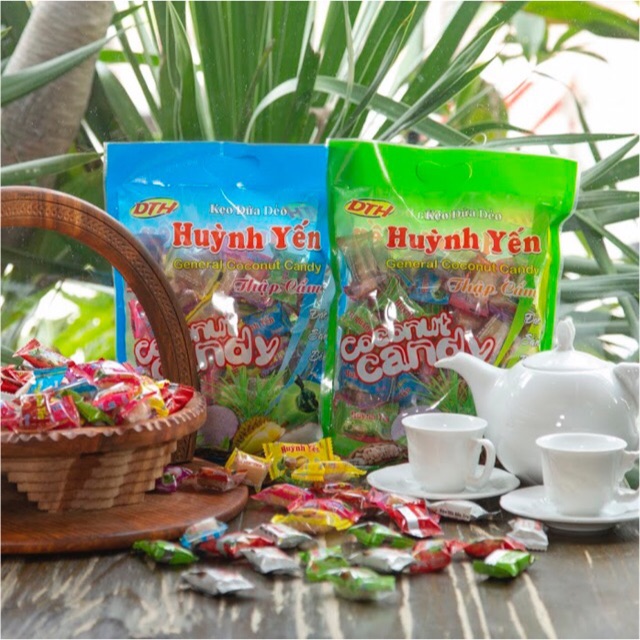 Kẹo dừa Huỳnh Yến ít đường | Kẹo dừa thiên nhiên | Túi thập cẩm 500g