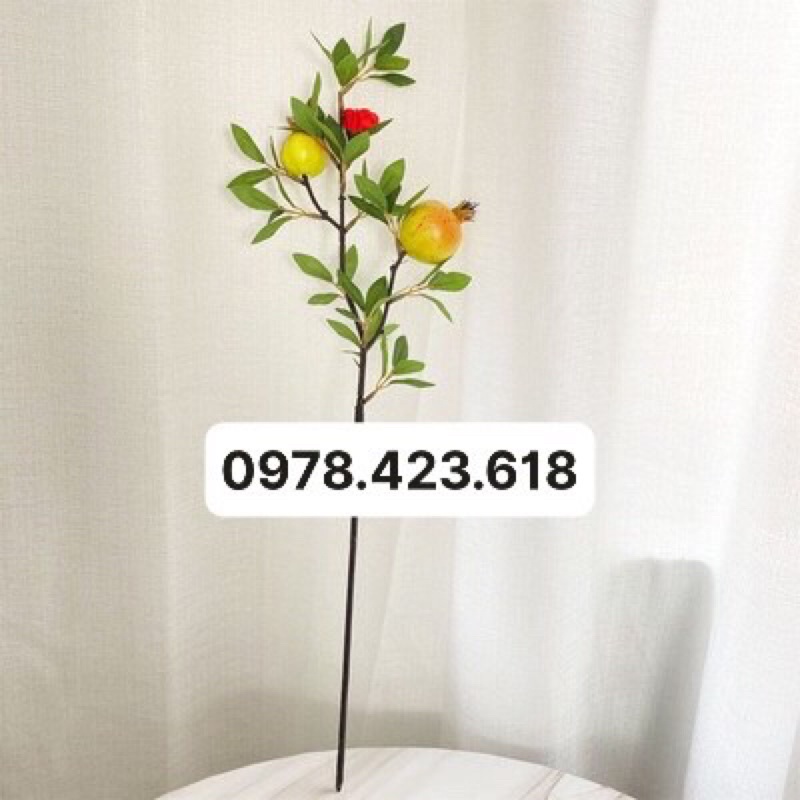 Cành lựu giả cao cấp trang trí Tết