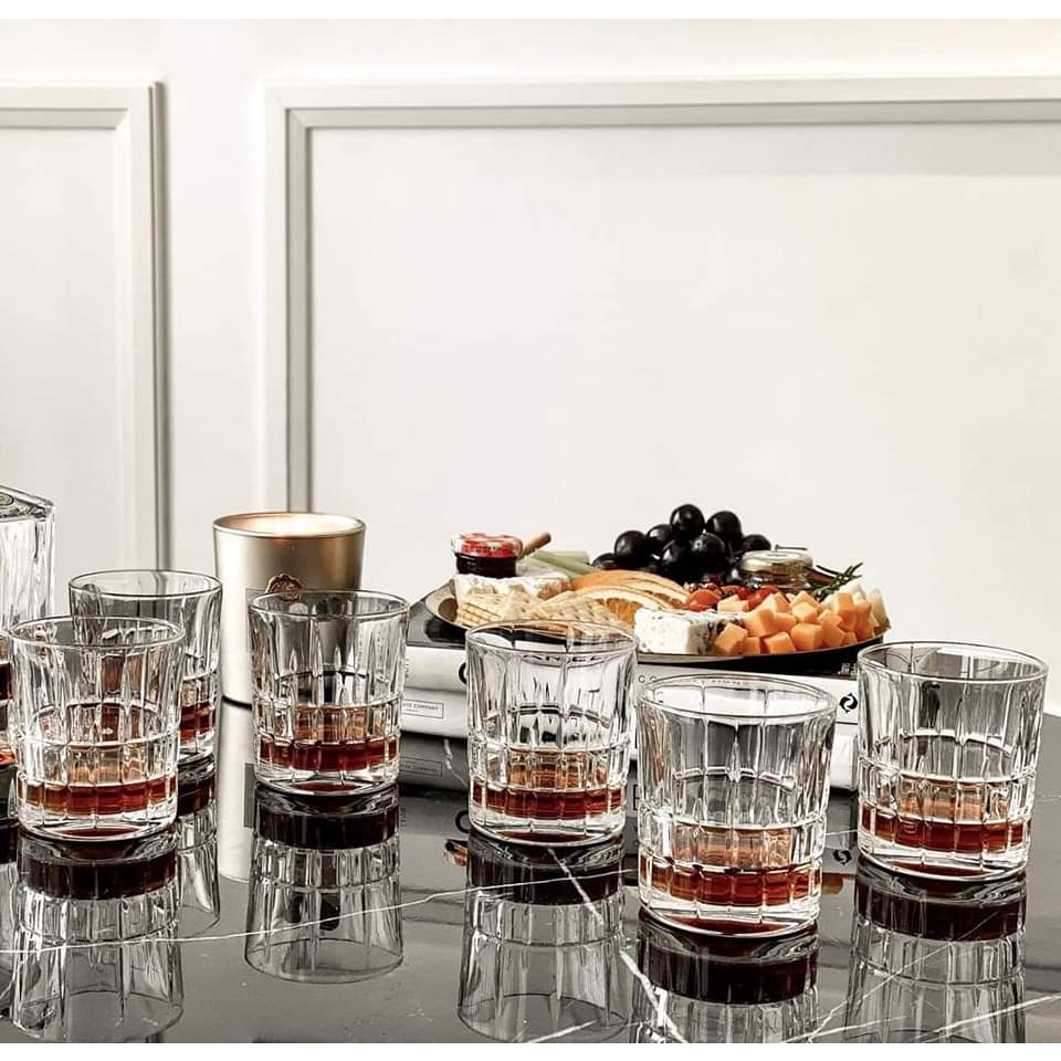Set 6 cốc pha lê Bohemia Dover 320ml dòng cao cấp nhất, tinh xảo đến từ thương hiệu pha lê số 1 Séc
