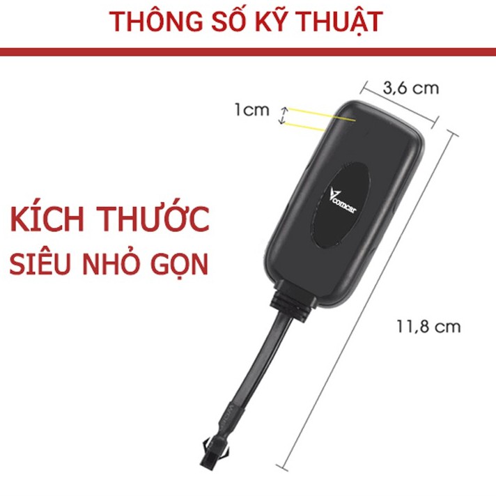 Định vị xe máy, ô tô A05 chuyên giám sát, chống trộm (Miễn phí App năm đầu tiên) - Sim Data 4G, App vĩnh viễn