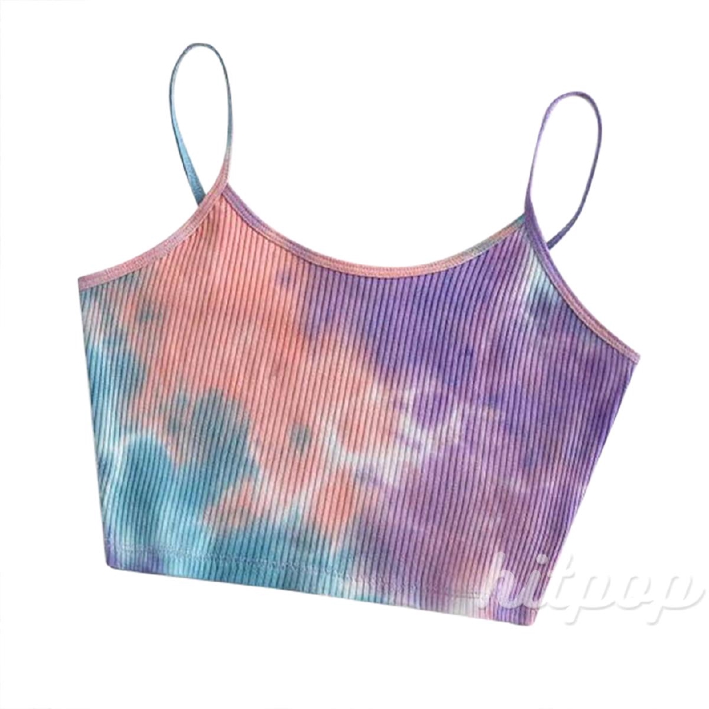 [Mã FAMAYWA giảm 10K đơn 50K] Áo Thun Nữ Cộc Tay Cổ Tròn In Hình Màu Loang Cá Tính | BigBuy360 - bigbuy360.vn