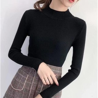 Áo len cổ 3 phân tay dài