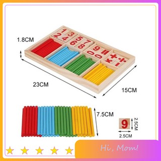 Đồ chơi que tính và số đếm thông minh bằng gỗ giúp bé học toán