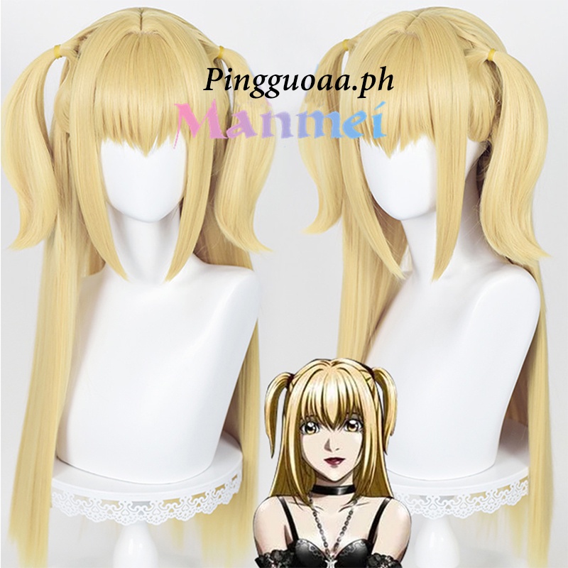 Manmei Anime Death Note Misa Amane Cosplay Wig Women Death Note Cosplay Golden Long Hair Misa Amane Wig