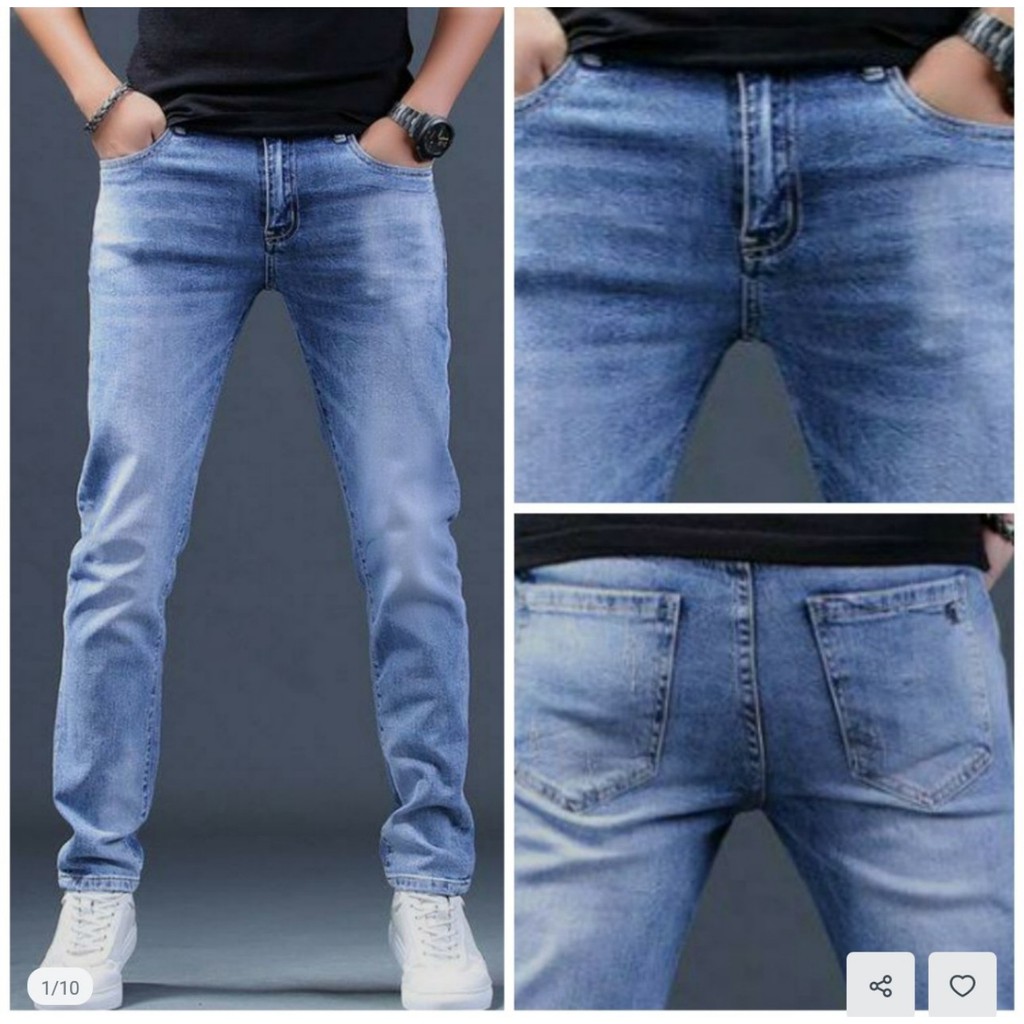 quần jean nam co giãn dáng côn cao | BigBuy360 - bigbuy360.vn