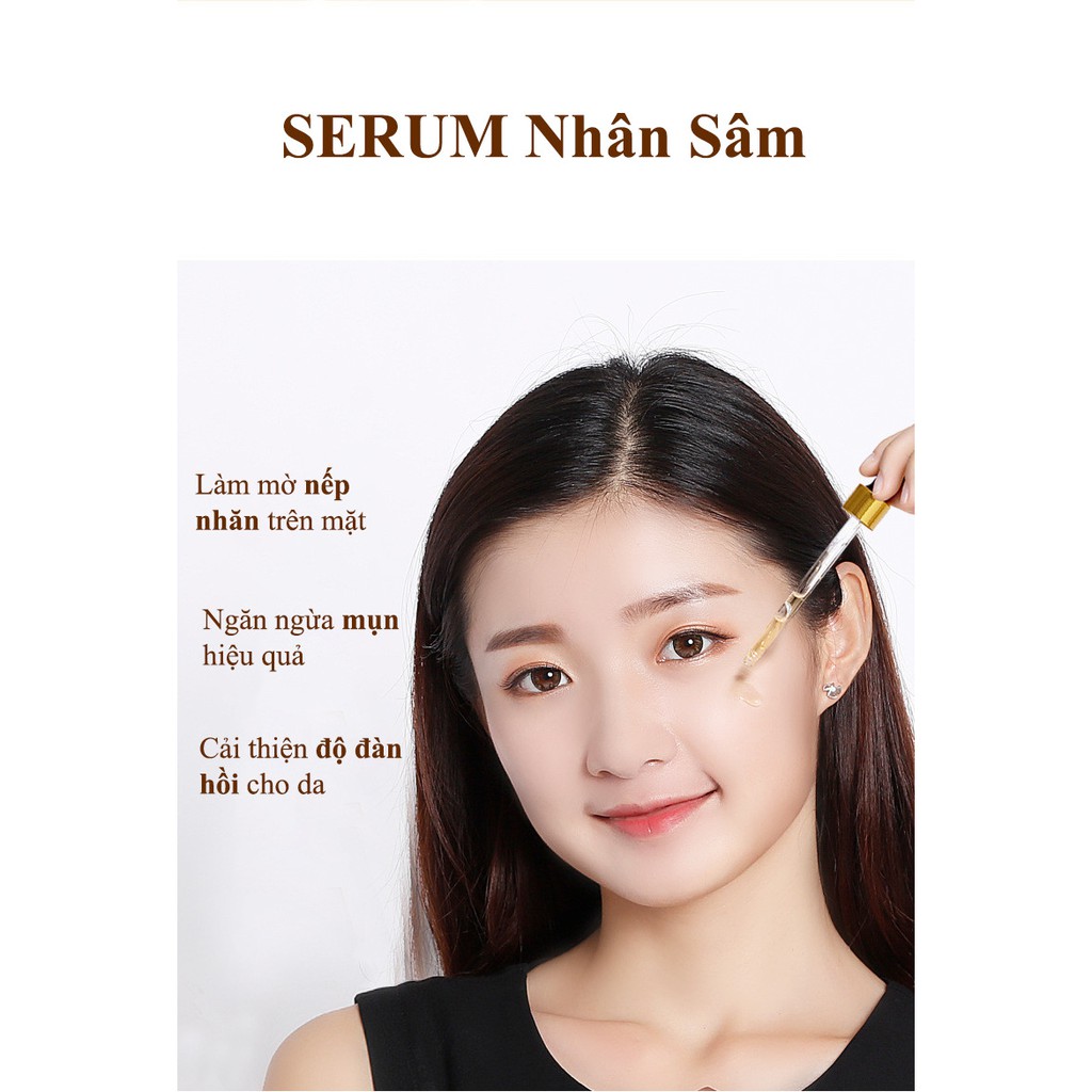 Serum dưỡng da mặt căng bóng từ nhân sâm hàng nội địa Trung dành cho mọi loại d - ngừa lão hóa da, cung cấp độ ẩm cho da