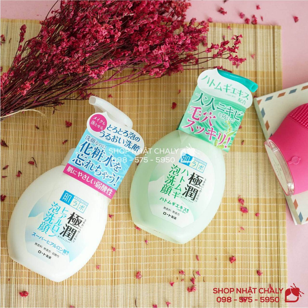 Sữa rửa mặt tạo bọt sẵn siêu mịn Hada Labo Gokujyun Foaming Cleanser 160ml Nhật