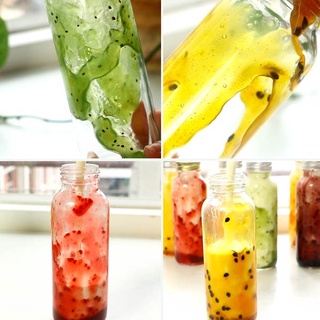 Nguyên chất dâu, chanh dâu, việt quất, kiwi, xoài, nha đam,... Chia lẻ 120gr