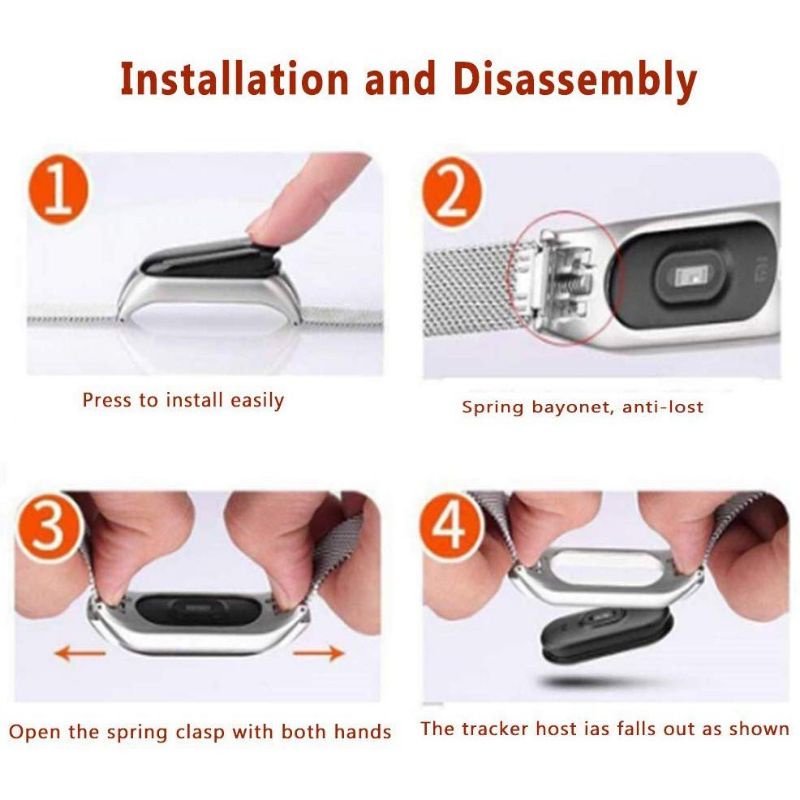 Miband 7 - Dây đeo chất liệu Milanese cao cấp dành cho đồng hồ Xiaomi Miband 7