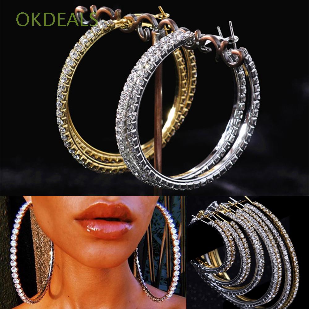 Đôi khuyên tai dạng vòng lớn thời trang dành cho nữ