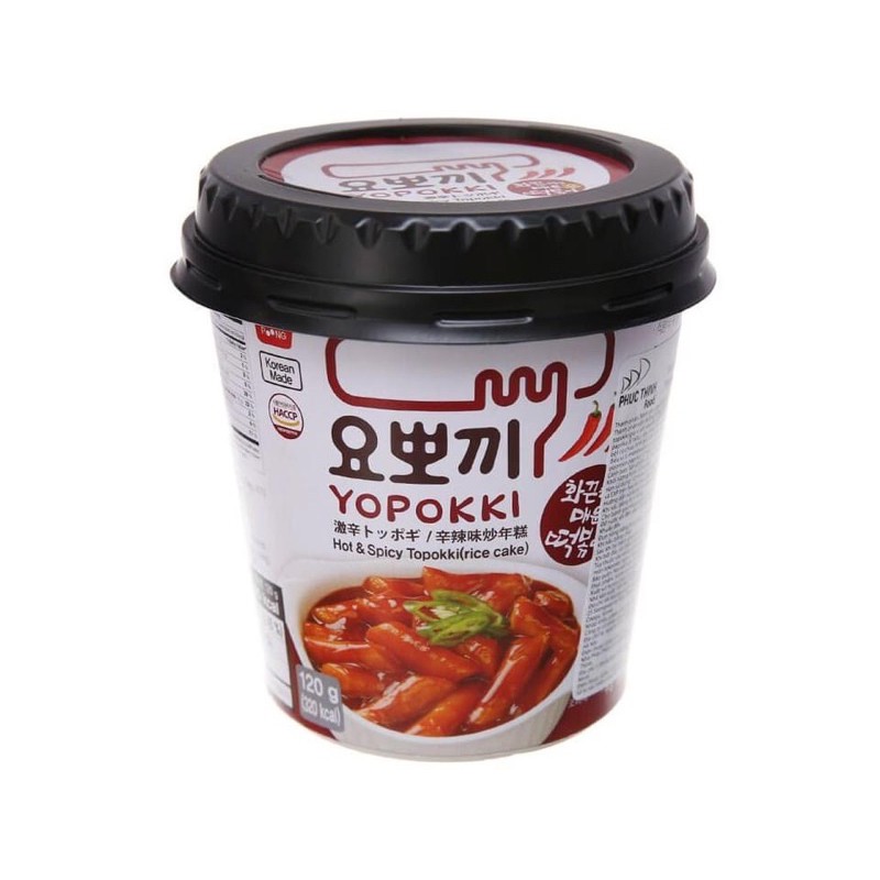 Bánh gạo Hàn Quốc Yopokki Topokki dạng cốc 120gr