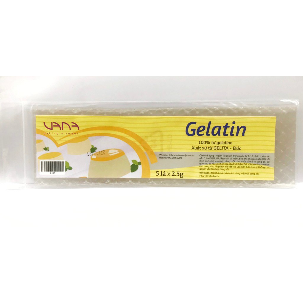 5 LÁ GELATIN 2,5G