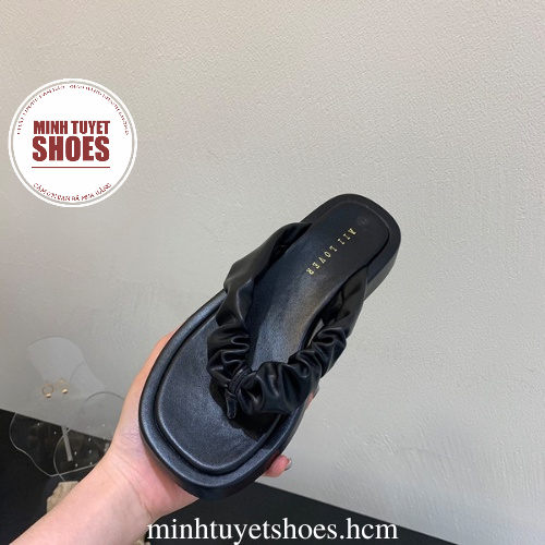 Dép nữ quai ngang bản rộng che khuyết điểm đế bánh mì 3 phân tôn dáng hottrend phong cách ulzzang mã DBM2 MINHTUYÉTHOES