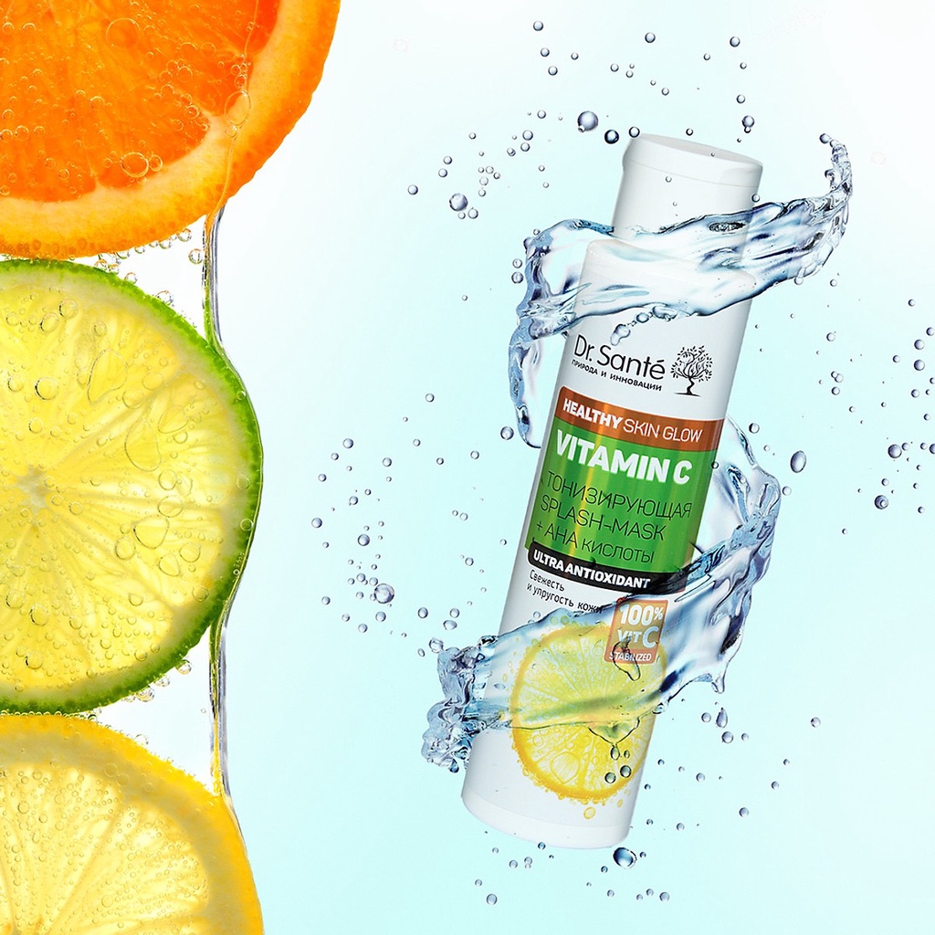 Mặt nạ cấp ẩm và dưỡng trắng da Dr. Sante Vitamin C Toning Splash Mask - 100ml [NHẬP KHẨU CHÍNH HÃNG 100%]