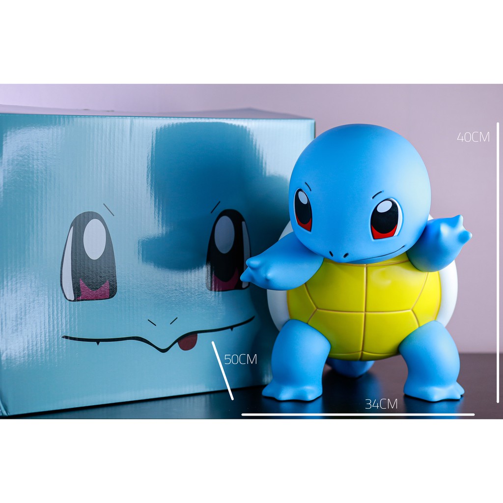 Mô hình Pokemon Squirtle rùa nước tỉ lệ 1:1 bộ sưu tập đồ chơi dễ thương