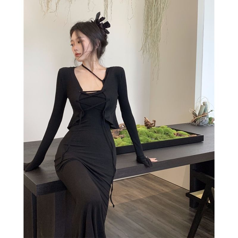 Jiashucheng Đầm Hai Dây Dáng Vừa Thời Trang Mùa Hè Cho Nữ