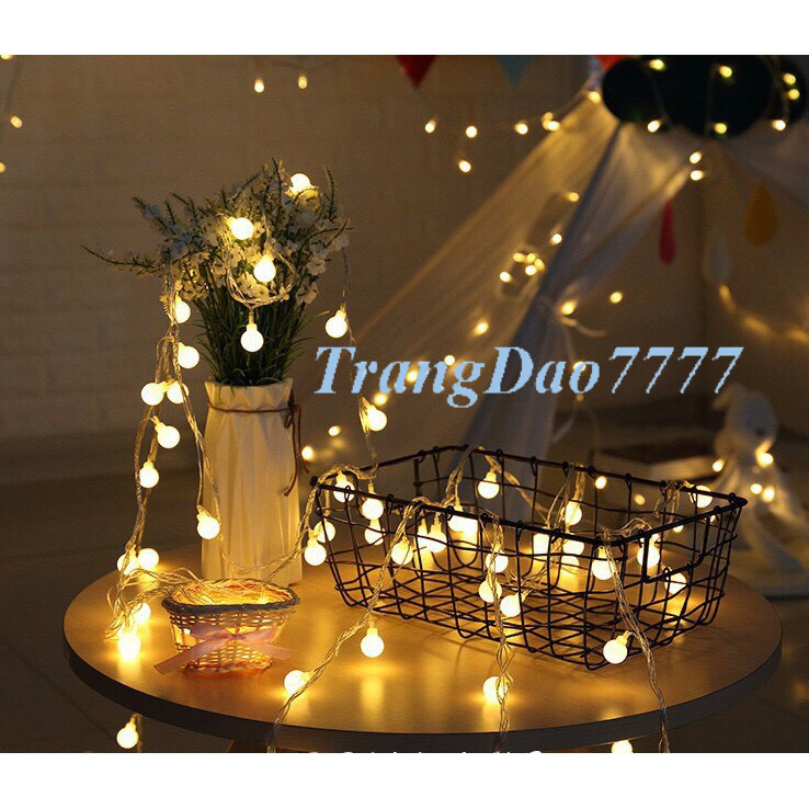 Đèn Led Xài Pin Tiện Lợi Trang Trí Decor Cắm Trại Chụp Hình Bóng Đèn Cherry Ball  Decor Trang Trí Tiệc