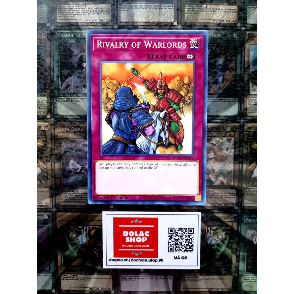 [ ĐỖ LẠC SHOP ] Thẻ Bài Yugioh Trap Rivalry of Warlords - KICO-EN058 - Rare 1st Edition