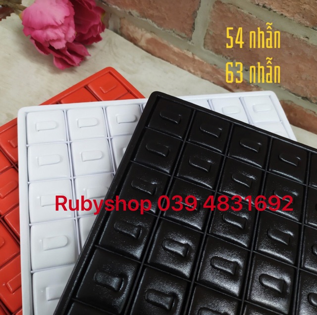 Khay da trưng bày, cài nhẫn