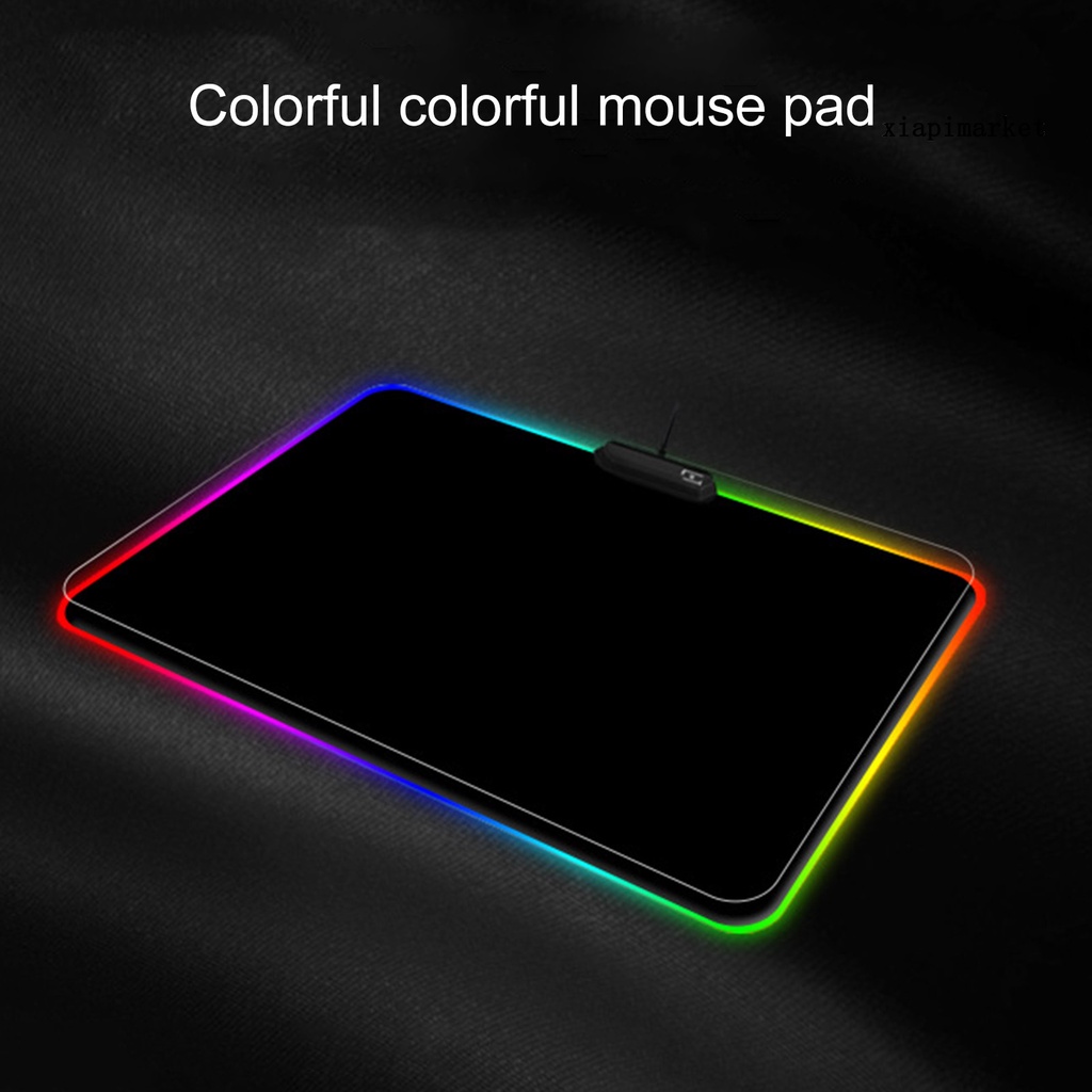 LOP_Thickened Luminous RGB Waterproof Gaming Keyboard Mouse Mat for Desktop
