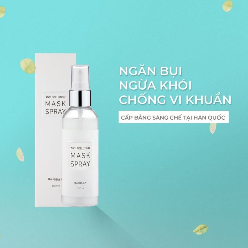 Chai xịt khẩu trang khử khuẩn Chống bụi mịn Mask Spray Bareum Gonggi EcocairVN LifetechStore