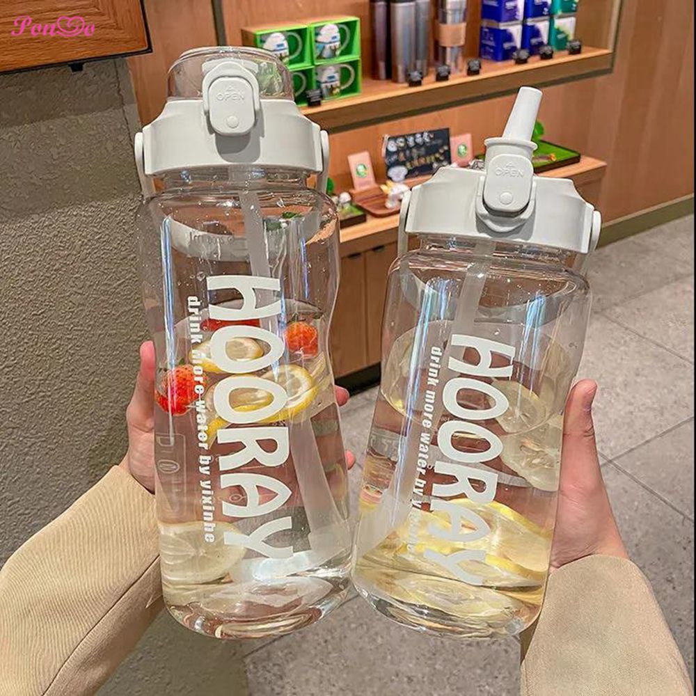 Bình nước thể thao không chứa BPA dung tích 1500/ 2000ml có ống hút tiện dụng