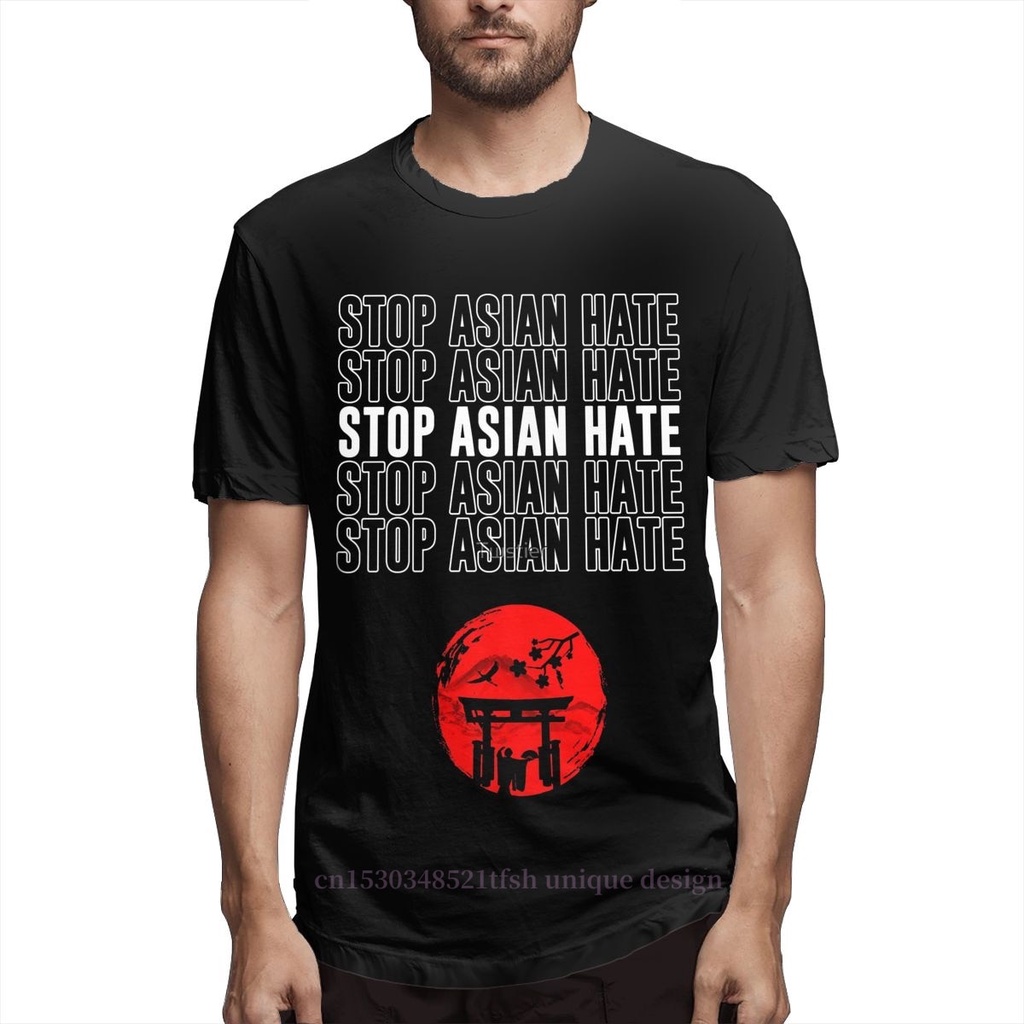 Áo Thun Thời Trang In Chữ Stop Asian Hate 2022Arrival Chống Châu Á Bạo Lực Và Nhận Thức Về Tập Luyện Áo Cổ Thuyền Độc Đáo Cho Nam