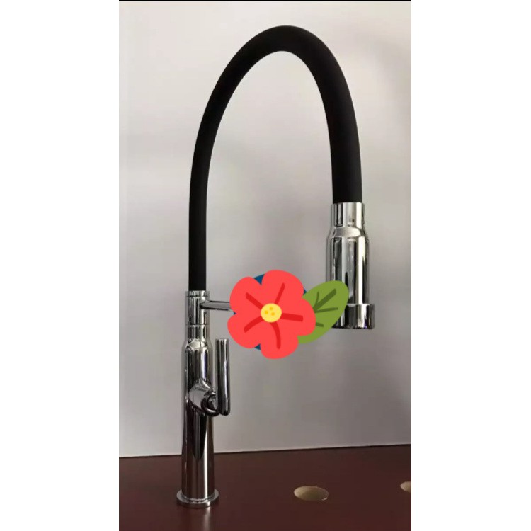 Vòi rửa chén nóng lạnh SUS304 cần bẻ Silicon, vòi rửa chén bát nóng lạnh inox 304.