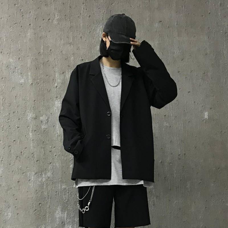 Áo Khoác Blazer Nam Xám Dáng Rộng Cho,áo Khoác Vest Nam, Áo Blazer Bigsize Nam