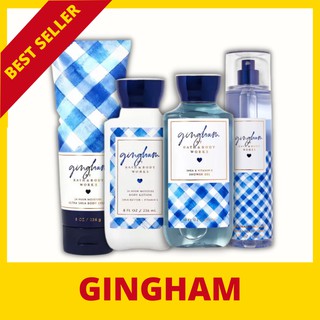 Bộ sản phẩm bath & body works -gingham- dưỡng thể, lưu hương, sáng da