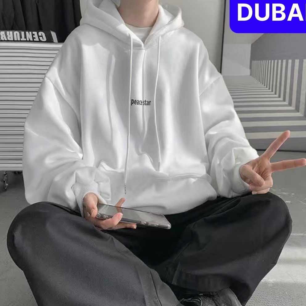 ÁO HOODIE NAM NỮ, ÁO KHOÁC NỈ IN CHỮ PEACE STAR FROM RỘNG DÀI TAY HOT TREND 2022 - DUBAI FASHON