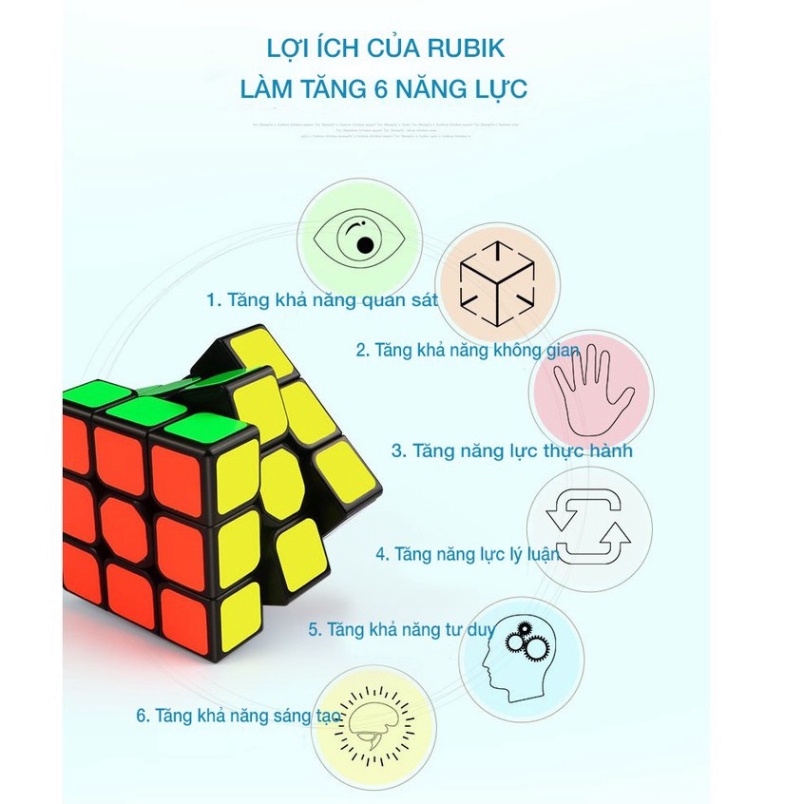 Rubik 3x3 Qiyi Sail W Rubic 3 Tầng Lập Phương Ma Thuật