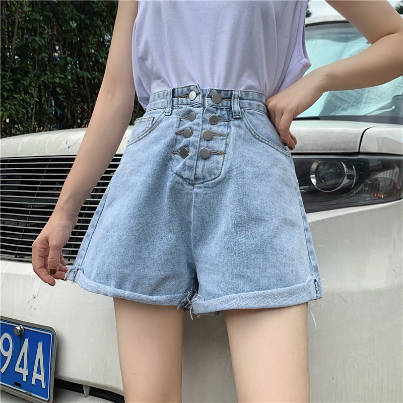 [Hàng có sẵn] Quần shorts jean nữ Ulzzang Quảng Châu QNJ94 | BigBuy360 - bigbuy360.vn