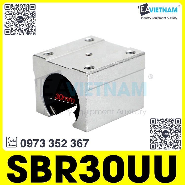 Con trượt khuyết SBR phi 10 12 16 20 25 30 35 40 50 / Bi trượt vuông hở 10mm 12mm 16mm 20mm 25mm 30mm 35mm 40mm 50mm