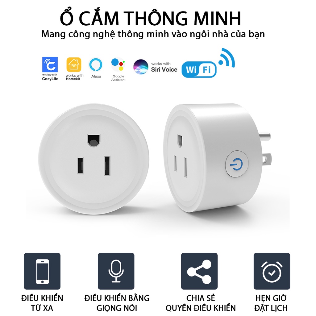 SMART PLUG - Ổ cắm thông minh kết nối app qua 3G/4G/WIFI - Điều khiển bật tắt - Hẹn giờ cho thiết bị điện