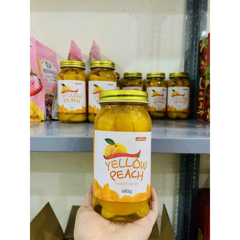 Đào Ngâm Yellow Peach  lọ 680g