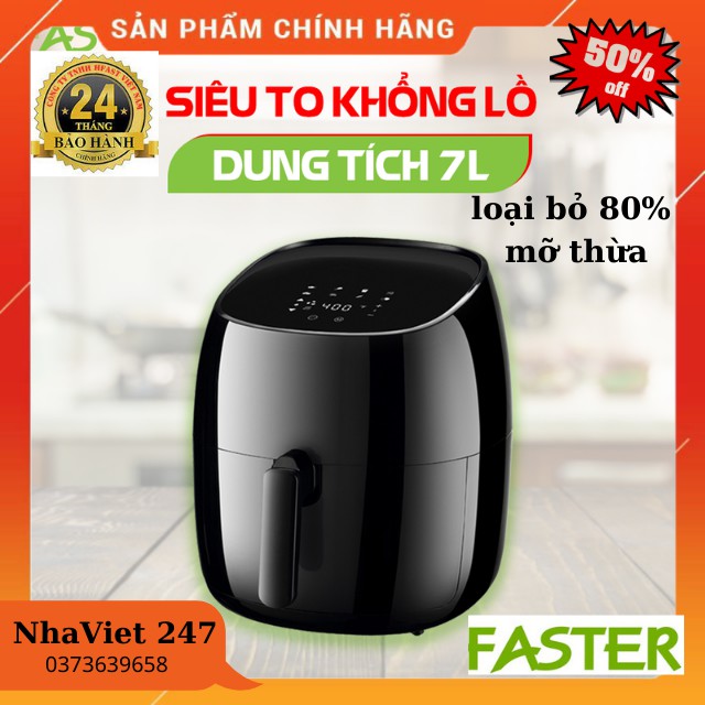 [ HÀNG CHÍNH HÃNG ] Nồi Chiên Không Dầu Faster MGR7SBT-dung tích 7L- Điều Khiển Cảm Ứng-Nhập Khẩu Malaysia-BH 24 Tháng